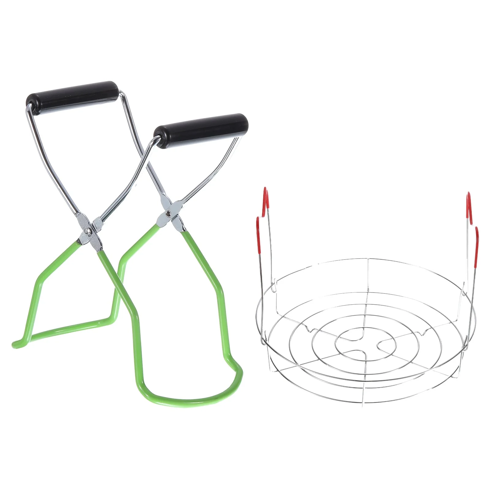 2 Pcs Canning Supplies, Canning Rack Kits, Red - Silver