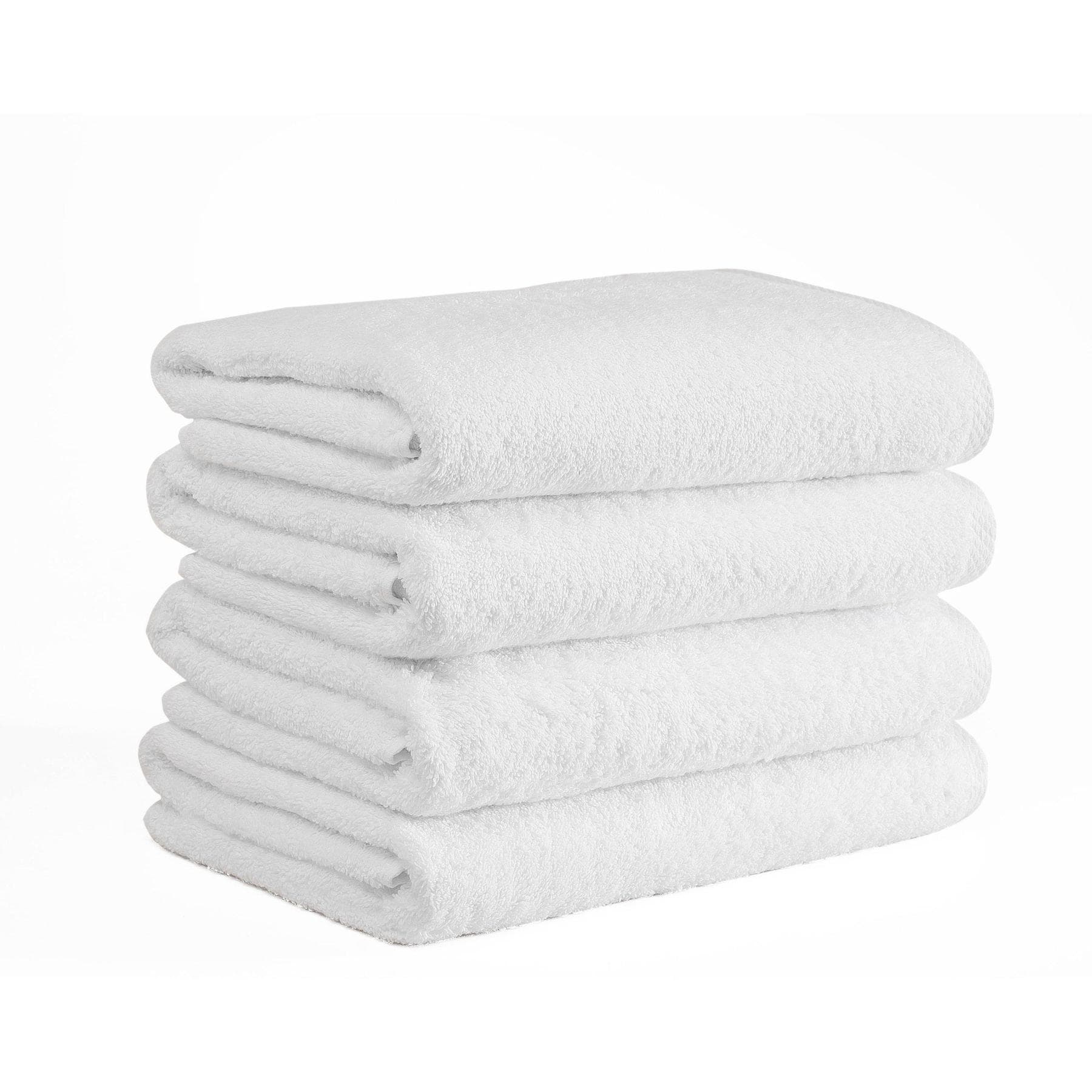 CTT Arsenal %100 Turkish Cotton White Bath Towel Set of 4 - 27" x 54"
