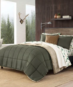 Eddie Bauer Sherwood Faux Suede Textured Comforter & Sham Set