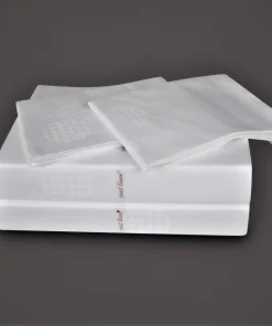 500 TC 100pct Egyptian Cotton Genuine Jacquard Damask Solid Sheet Set