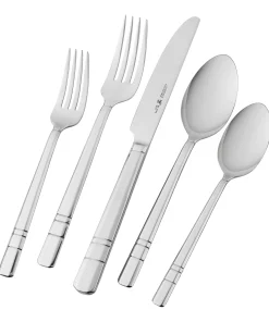 Henckels Madison Square 65-piece Flatware Set,18/10 Stainless Steel, Silver - 65-pc