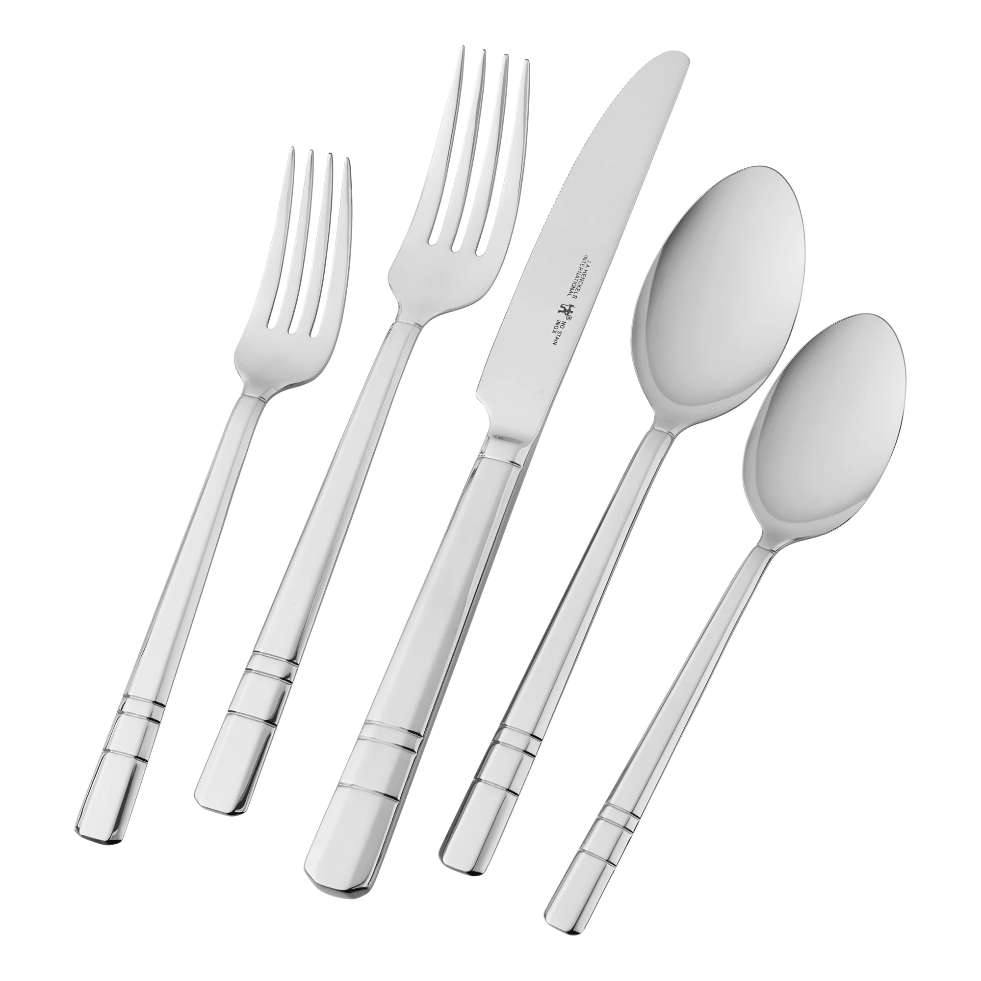 Henckels Madison Square 65-piece Flatware Set,18/10 Stainless Steel, Silver - 65-pc
