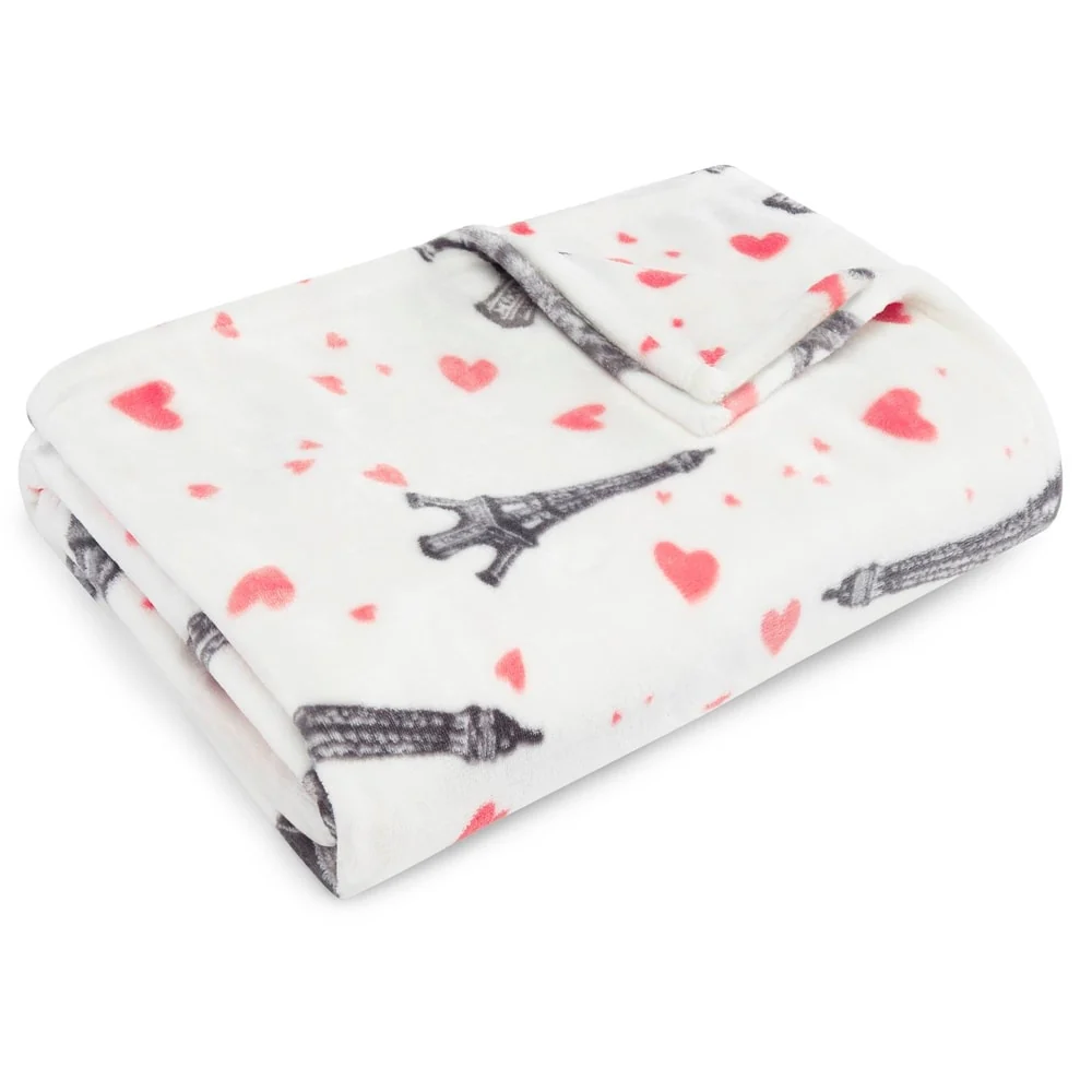 Betsey Johnson Paris Love Ultra Soft Plush Throw
