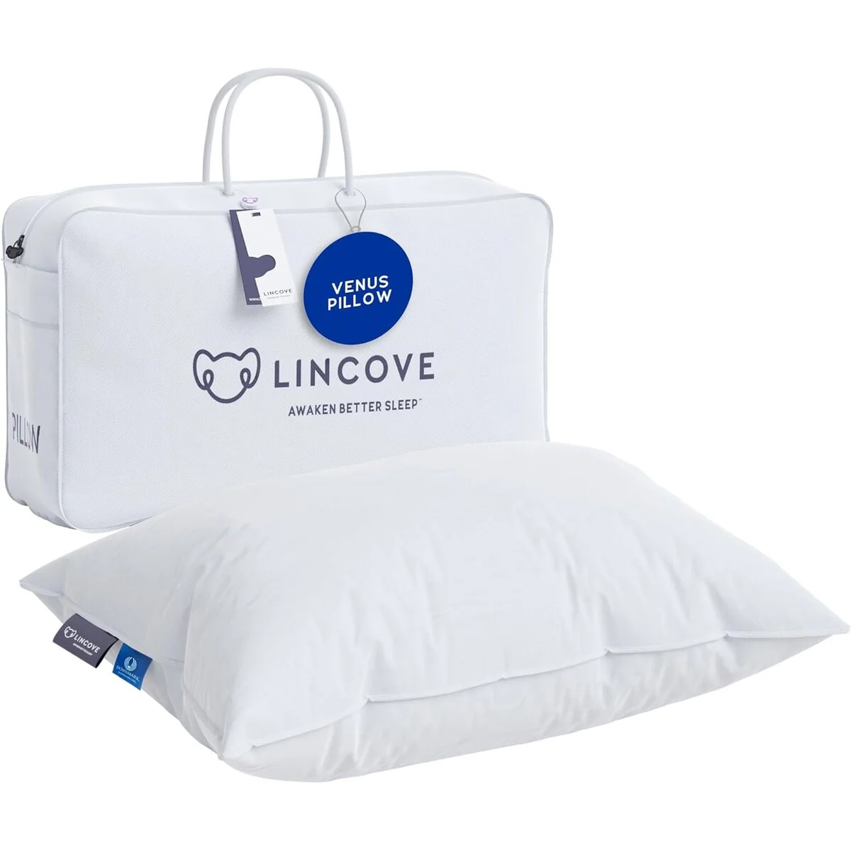 Lincove European Down Venus Pillow - 600 Fill Power - Count Shell