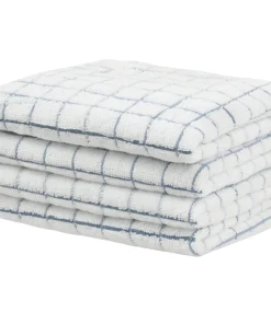 Checkered Bathroom Hand Towels, 100% Cotton Soft Absorbent Quick Drying Towel Sets