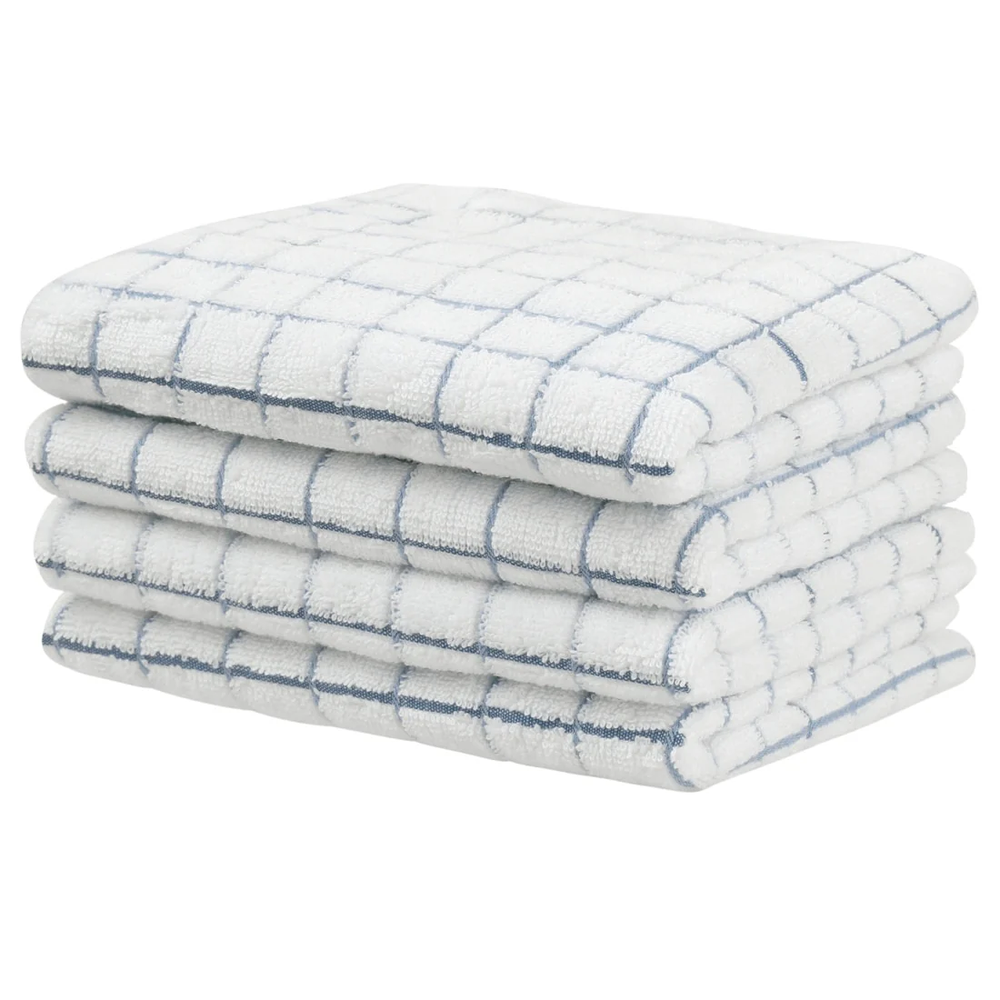 Checkered Bathroom Hand Towels, 100% Cotton Soft Absorbent Quick Drying Towel Sets
