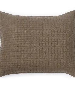 Karina Walnut Brown Standard-size Diamond Quilted Sham