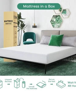 10 Inch Bed Mattress with CertiPUR-US Foam for Supportive, Cooler Sleeping & Pressure Relief