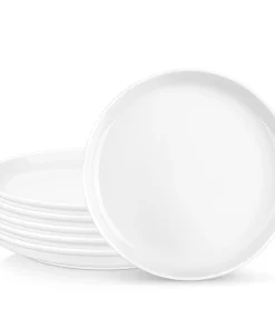 Dinner Plates Set of 6, Porcelain Round Dessert