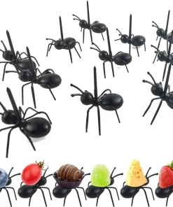 12PCS Ant Toothpicks Fruit Dessert Fork Reusable Ant Food Picker