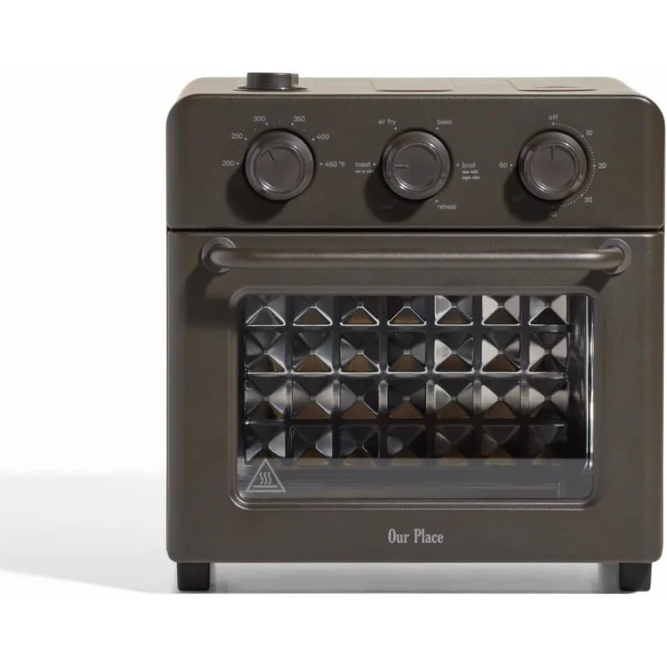 6-in-1 Compact Air Fryer Toaster Oven with Steam Infusion in Charcoal Finish