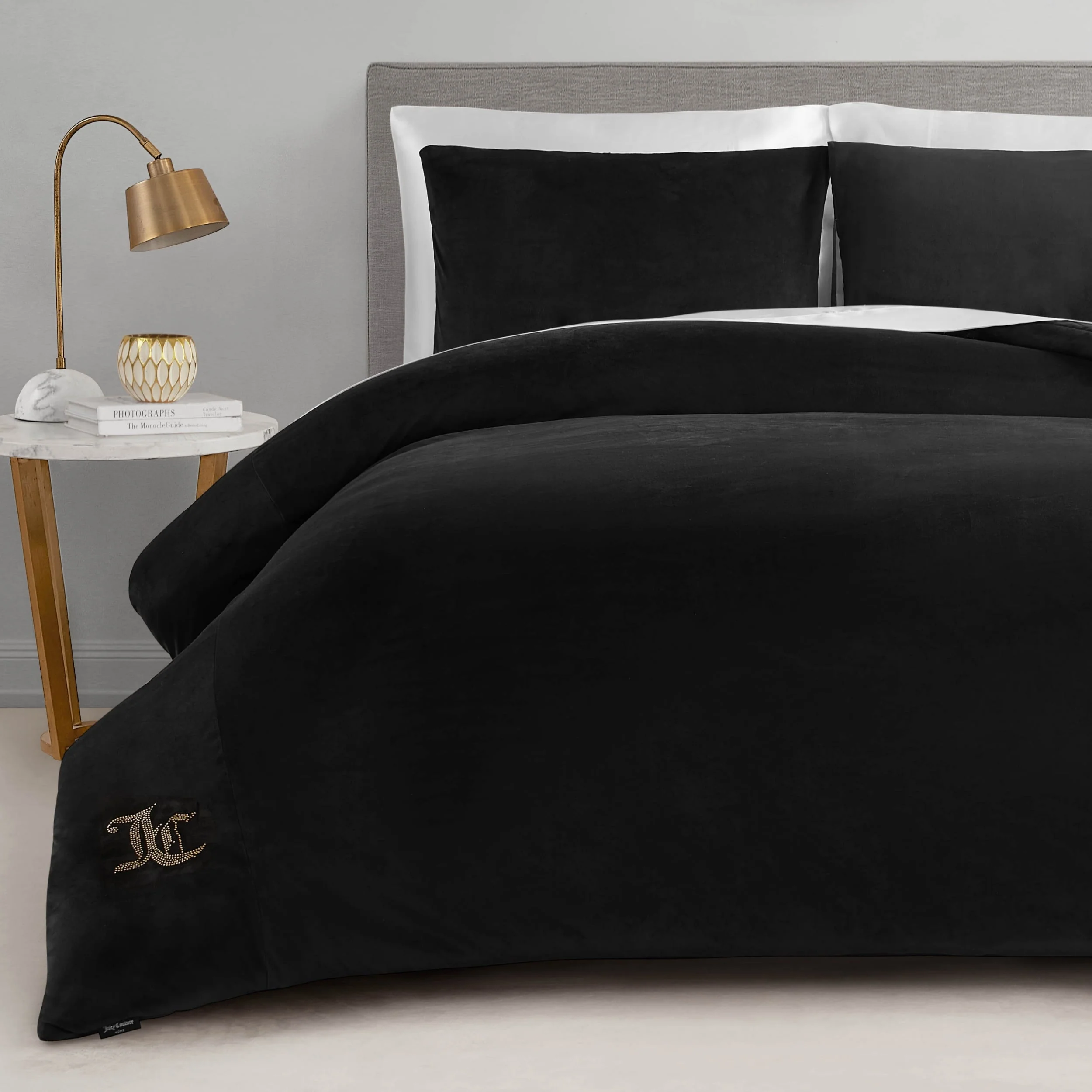 Juicy Couture Solid Velour Comforter and Sham Sets