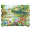Lovely Pond Scene Scalloped Edge Pillow Sham Set