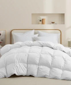All Season White Goose Feather Fiber & Down Duvet Comforter