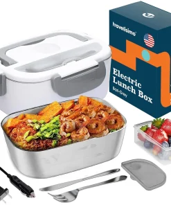 1.5L Food Warmer Lunch Box,Fast Electric Portable HeatedLunch Box for Adults 80W