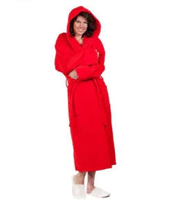 100-percent Pure Turkish Cotton Unisex Hooded Terry Velour Bathrobe