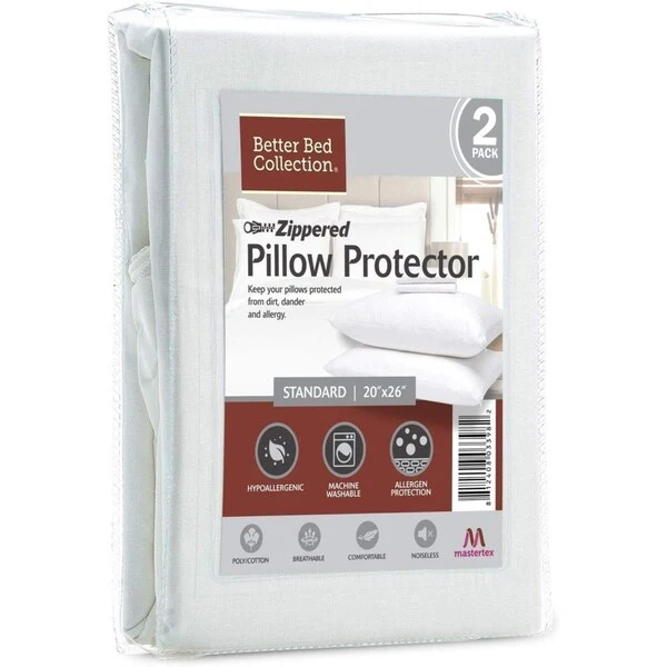 BETTER BED COLLECTION Zippered Pillow Protector Poly Cotton