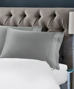 2Pcs Long-Staple Cotton Pillowcases Embroidered Pillow Covers