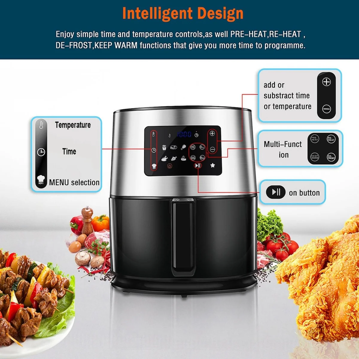 1700W 5.4 qt Air Fryer