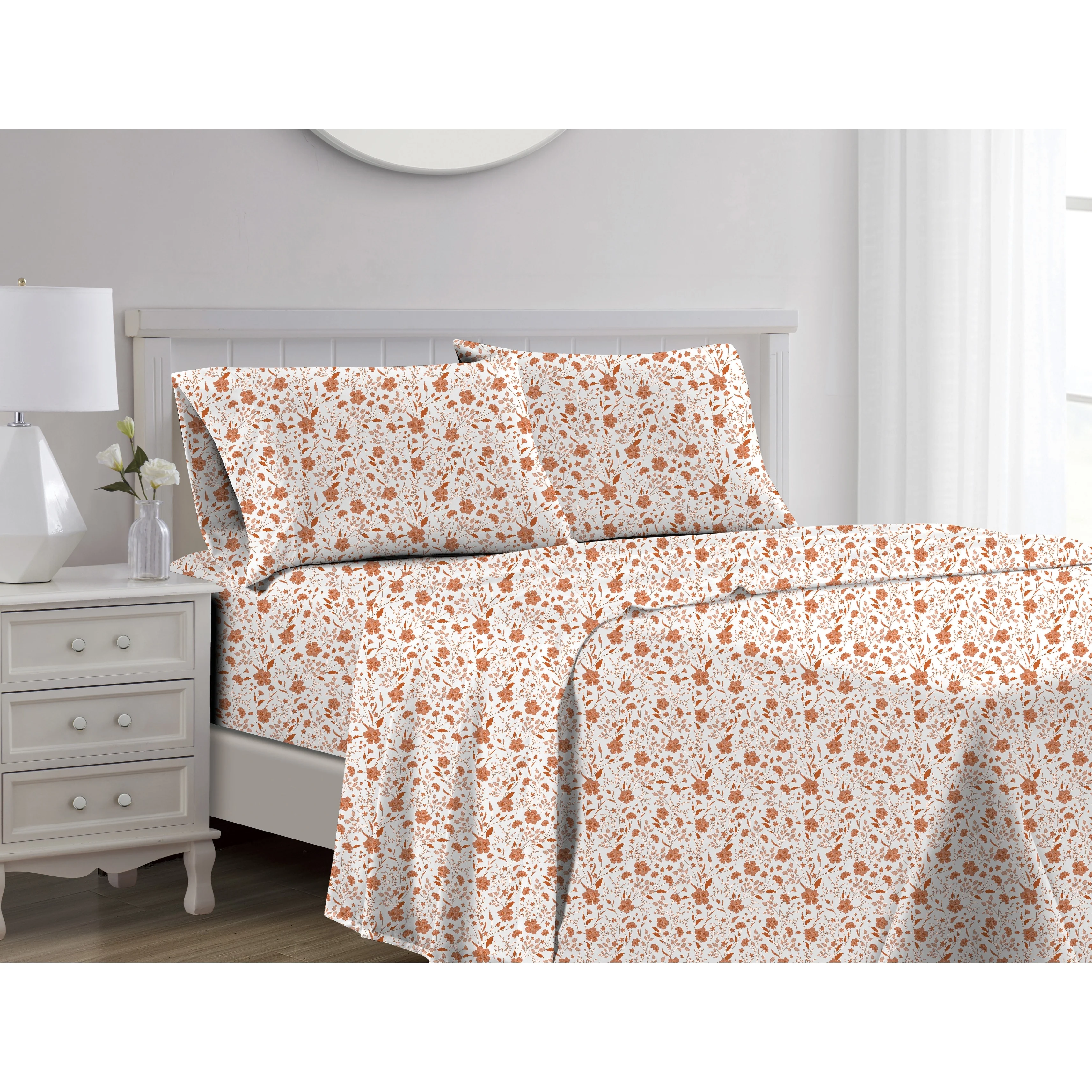 Lucy 1000TC Cotton Rich Sheet Set Spice Queen