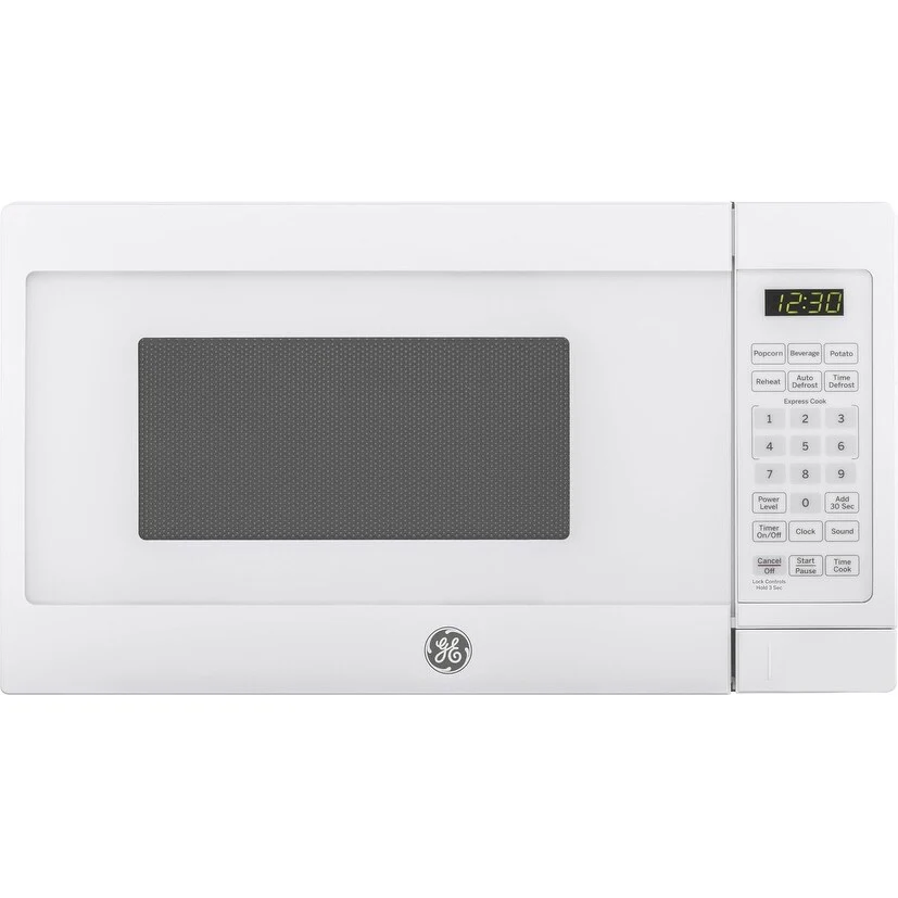 0.7 Cu Ft Compact Microwave Oven, 700W with Essential Features for Dorm or Countertop Use in White