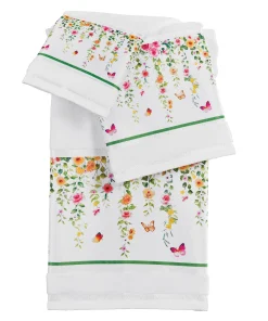 Colorful Rose Trailing Vine 3-Piece Towel Set - 12.250 x 8.000 x 2.000