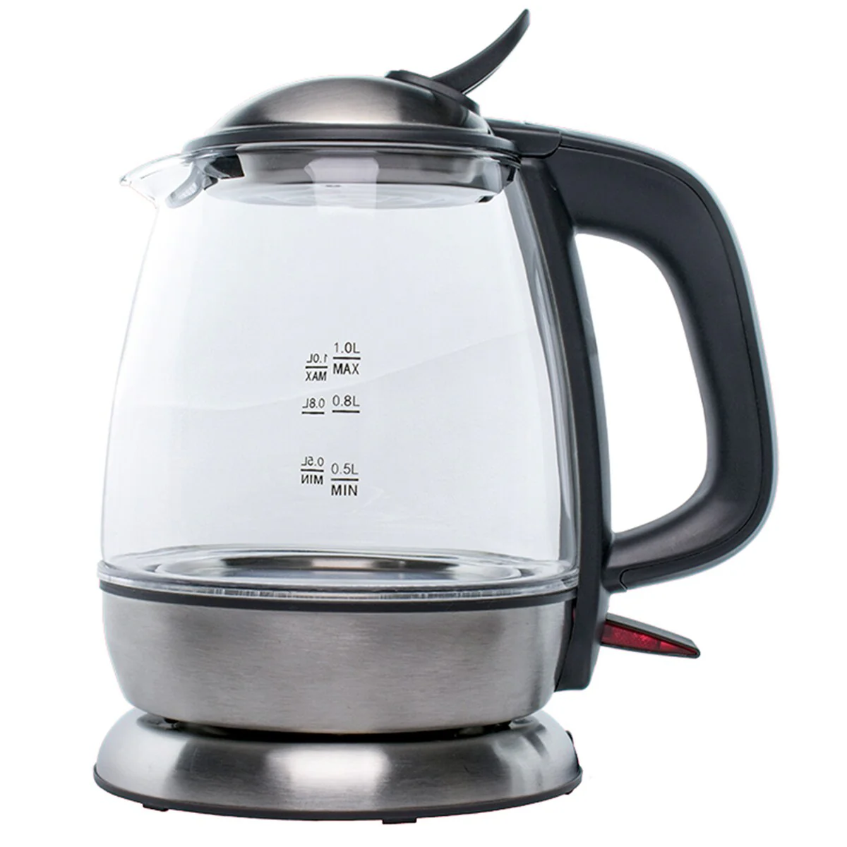 1 Liter Cordless Glass Kettle in Onyx