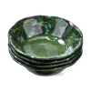 20 oz. 7 in. Botanica Green Floral Print Melamine Dinnerware Bowls Set of 4 Dishwasher Safe Indoor Outdoor