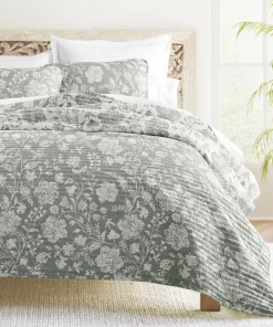 Becky Cameron All Season 3 Piece Textured Floral Reversible Quilt Set
