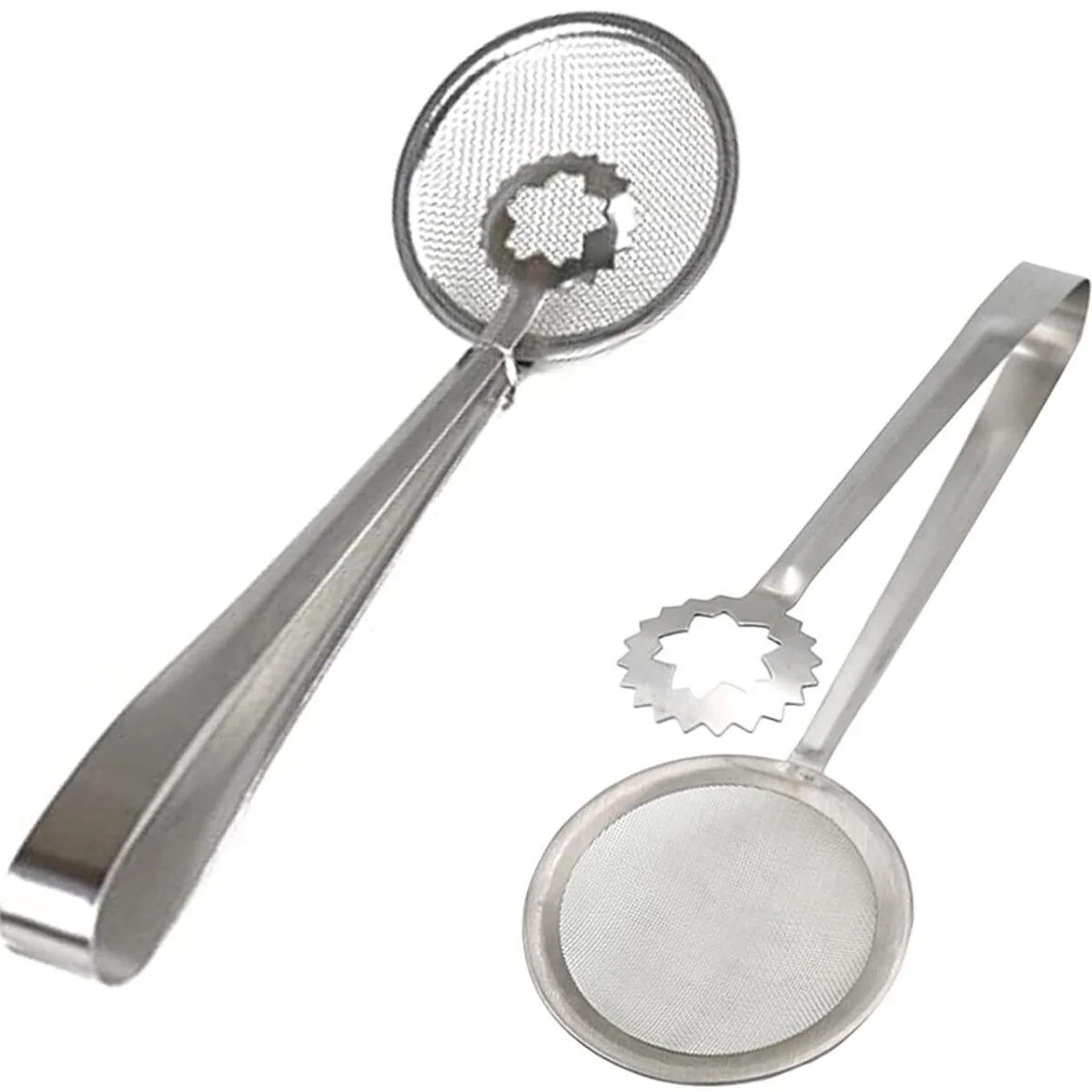 2 in 1 Tempura Tongs and Strainer Oil-Frying Filter Clip