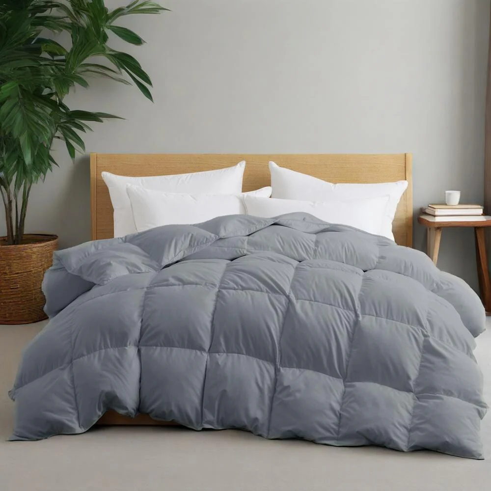 Heavyweight Extra Warmth White Goose Feather Down Fiber Duvet Comforter Insert