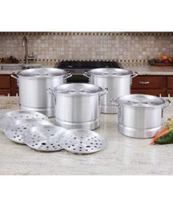 LaCusine Aluminum 12-piece Steamer Stockpot Set