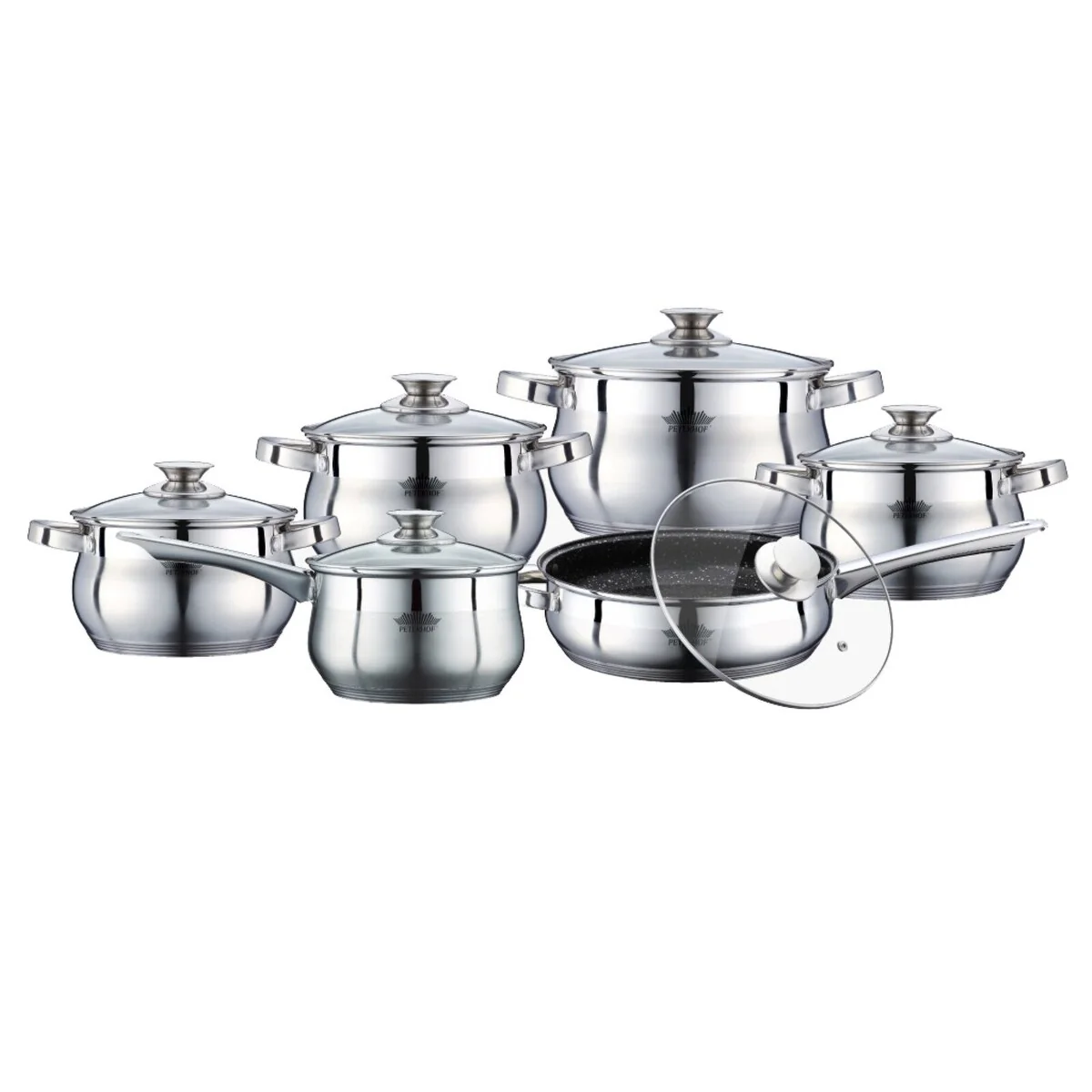 12 Piece Stainless Steel Cookware Set