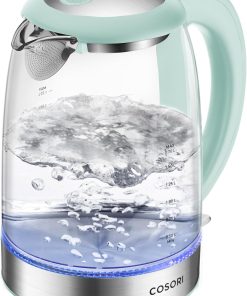 COSORI Electric Kettle, No Plastic Contact with Water, 1.7L/1500W, Stainless Steel Inner Lid & Filter, Tea Kettle For Coffee & Tea, Hot Water Kettle Teapot Boiler & Heater, Automatic Shut Off, Black