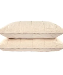 French Linen Quilted Sham Set by BOKSER HOME