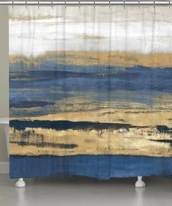 Deep Shades Of Blue Abstract Shower Curtain