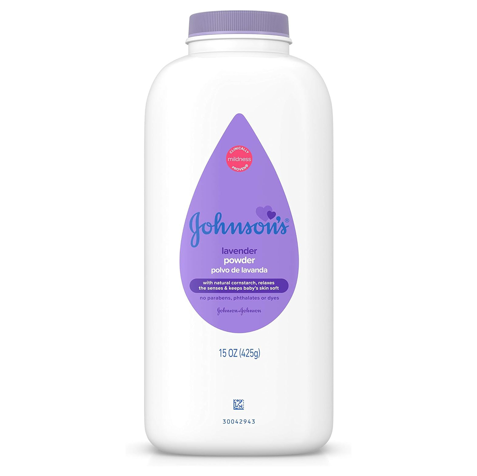 Johnson's Baby Naturally Derived Cornstarch Baby Powder with Aloe and Vitamin E for Delicate Skin, Hypoallergenic and Free of Parabens, Phthalates, and Dyes for Gentle Baby Skin Care, 1.5 oz