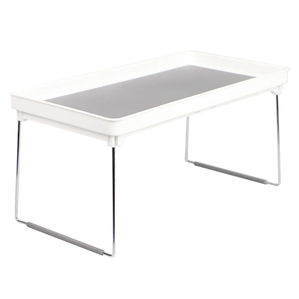 Home Basics Grey Foldable Rubber Lined Plastic Kitchen Organizer Rack - 7" x 14.25" x 7.5"