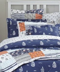Lullaby Bedding Away at Sea Printed 4-piece Comforter Set