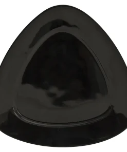 10 Strawberry Street Black Porcelain Triangle Luncheon/ Dinner Plates (Pack of 6)