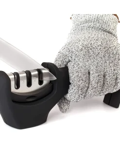 4-in-1 Kitchen Knife Sharpener with 3-Stage