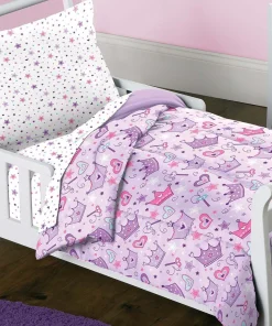 Dream Factory Stars and Crowns 4-piece Toddler Comforter Set
