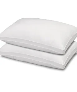 Ella Jayne Overstuffed Luxury Plush Med/Firm Gel Filled Side/Back Sleeper Pillow. Set of 2