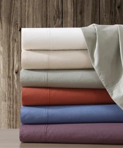 Eddie Bauer Brushed Percale Solid Cotton Sheet Set