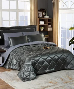 8 Piece Luxury Silky Satin Comforter Set