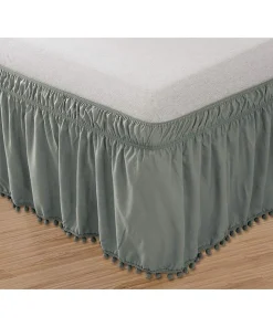 Elegant Comfort Luxury Pom Pom Bed Skirt