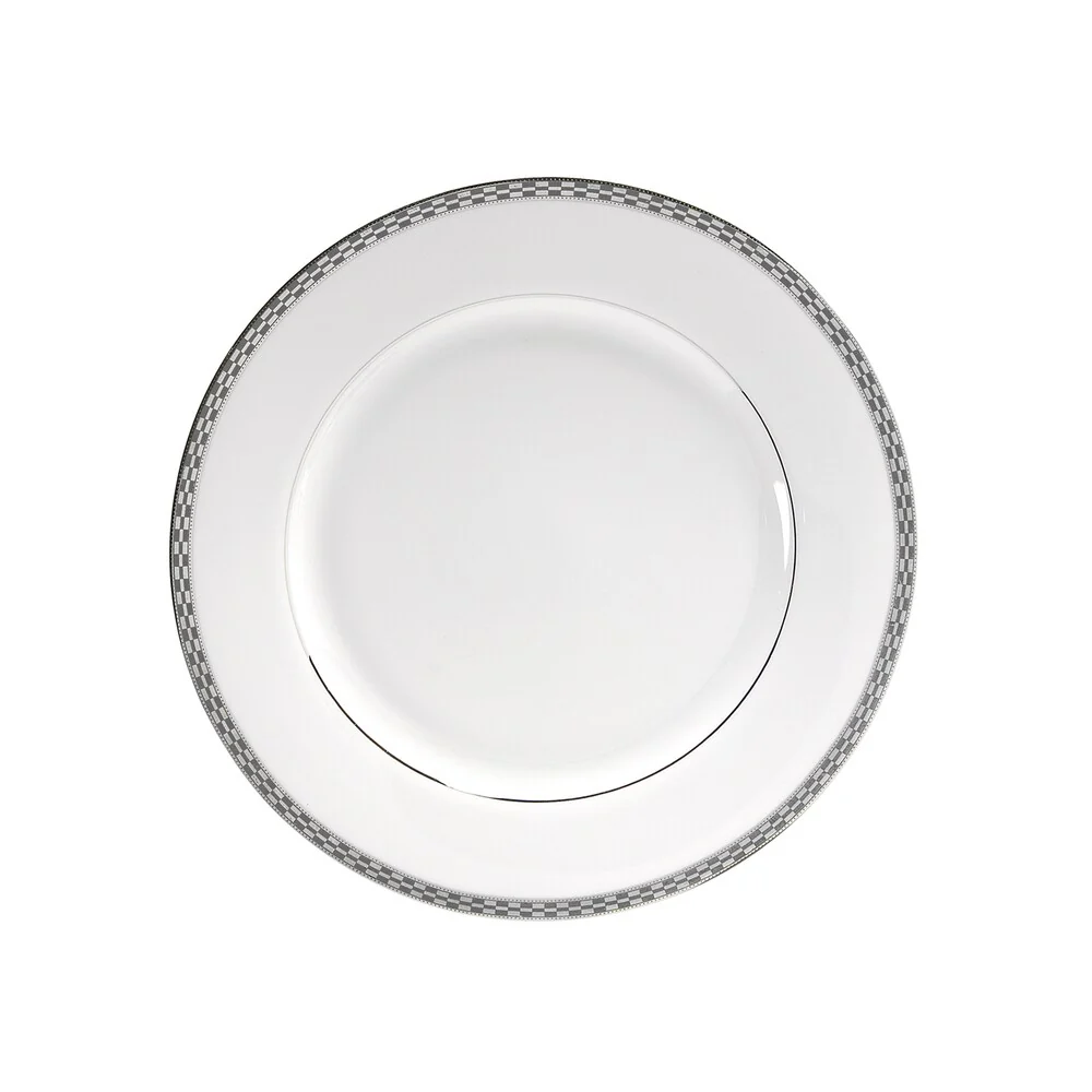 10 Strawberry Street Athens Platinum Luncheon Plate (Set of 6)