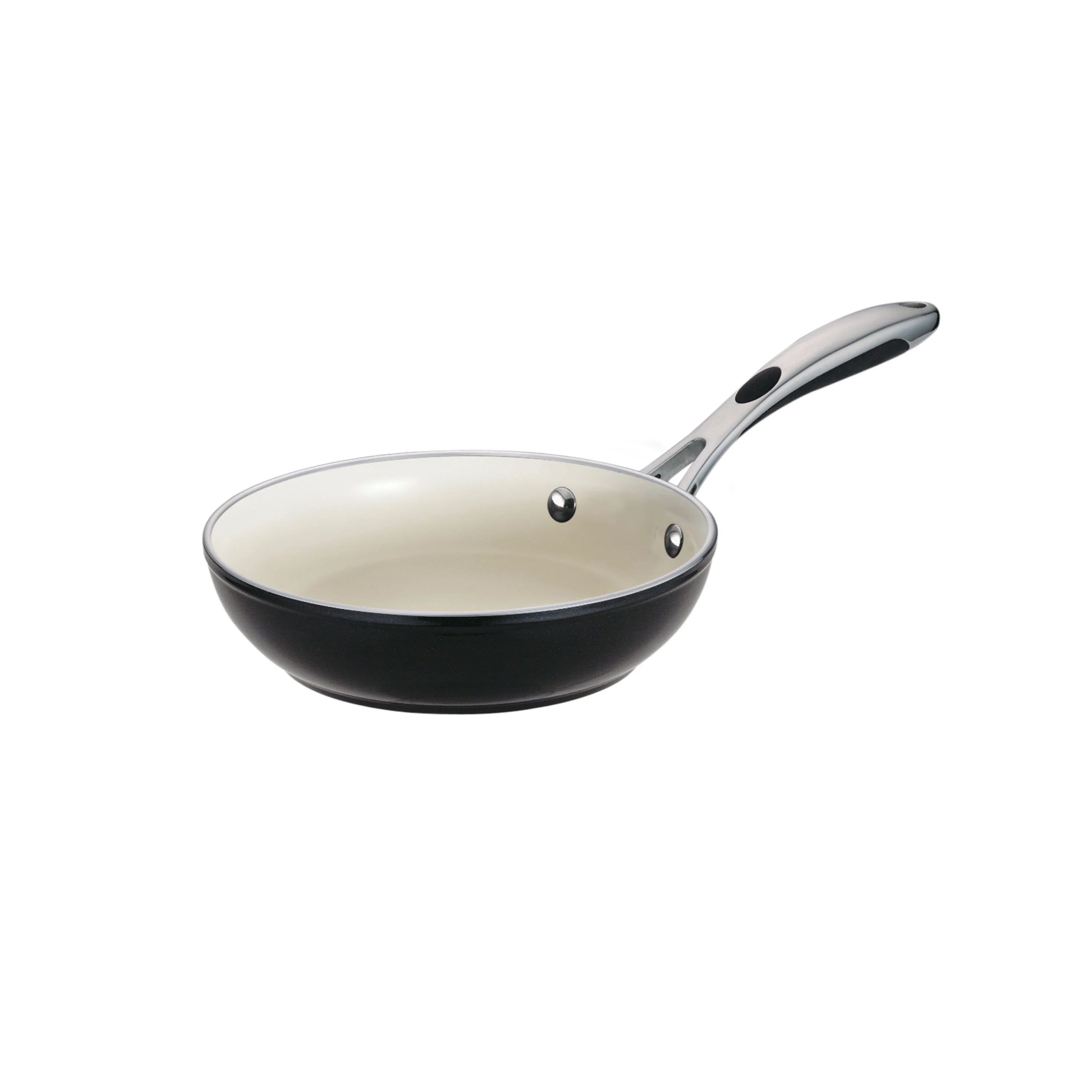10-Inch Gourmet Ceramica Deluxe Aluminum Frying Pan, Non Stick, Black