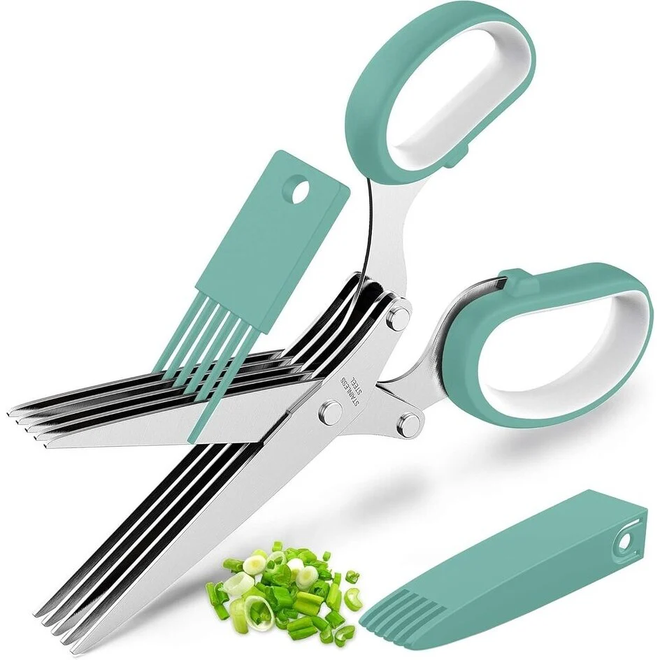 5 Blades Stainless Steel Herb Scissors Set