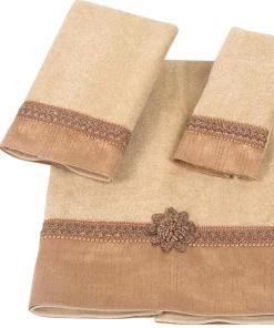 Avanti Linens Braided Cuff 3-Piece Towel Set - Towel 3pc Set - B/H/FT